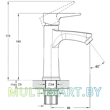 Смеситель Solone FAB6-A020 картинка 2